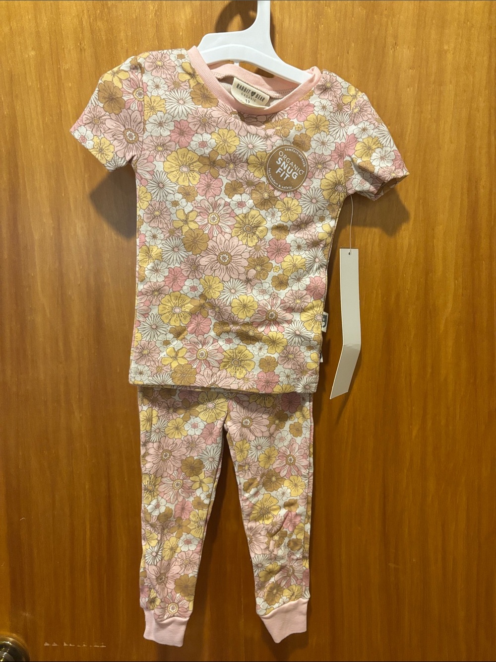 💙 3 FOR $22
Organic Snug Fit Pink Floral Short-Sleeve Kids Pajama Set